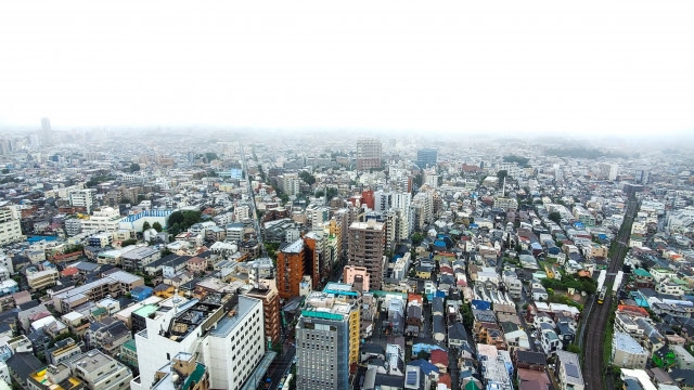 東京の上空からの光景