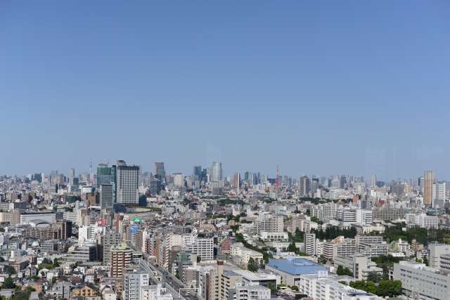 東京の街並み・航空写真