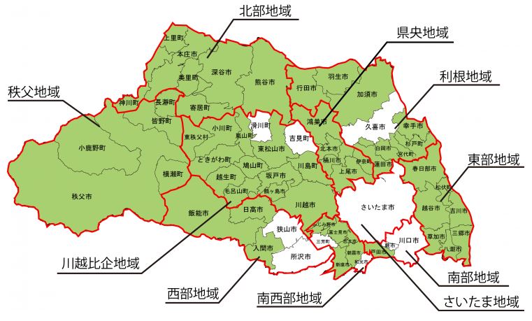 埼玉県内の空き家バンク設置状況