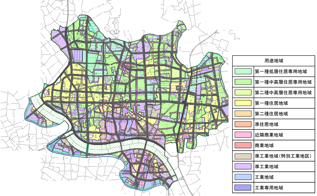 足立区の地域図