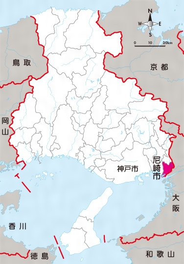 兵庫県周辺地図