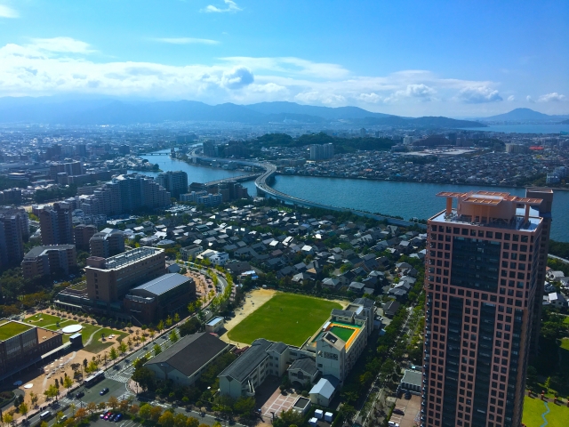 上空からの街並み