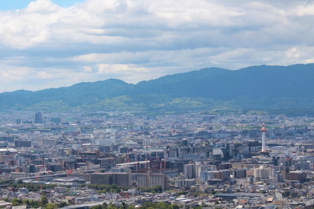 上空からの街の景色