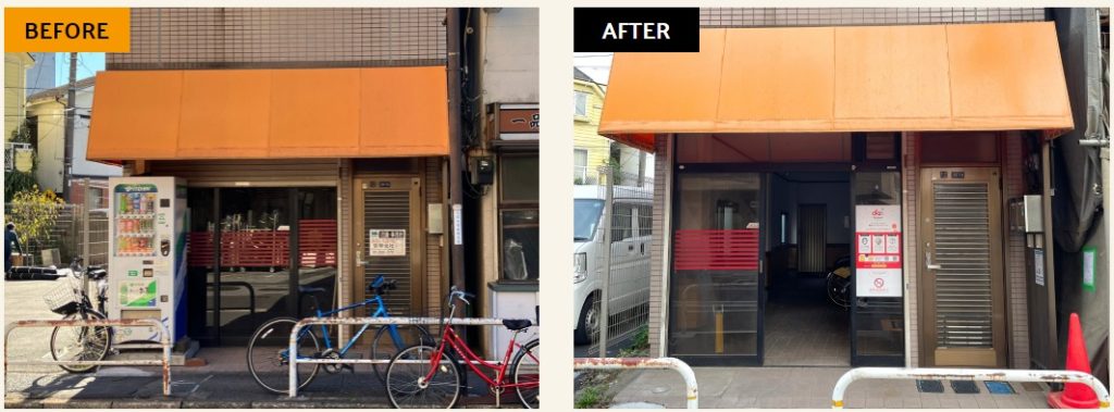 元中華料理店はシェアサイクルステーションへ再生