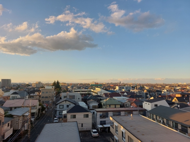 松戸市の夕暮れ風景